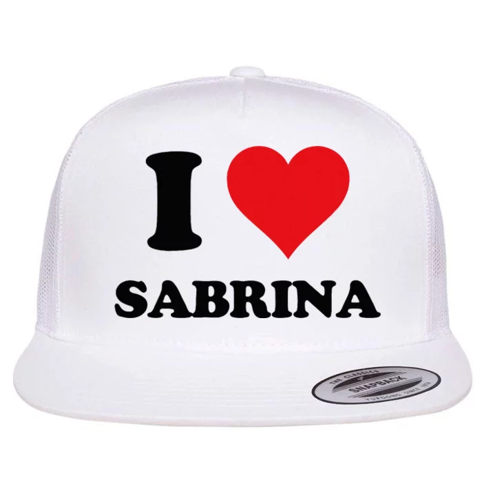 I Heart Sabrina First Name I Love Personalized Stuff Flat Bill Trucker Hat