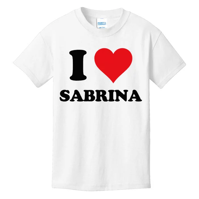 I Heart Sabrina First Name I Love Personalized Stuff Kids T-Shirt