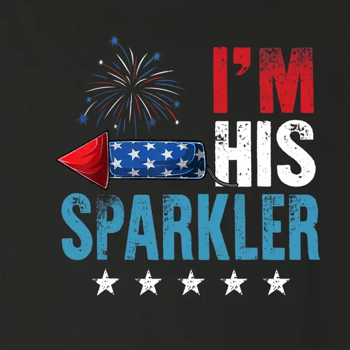 I'm His Sparkler His And Her 4th Of July Matching Couples Toddler Long Sleeve Shirt