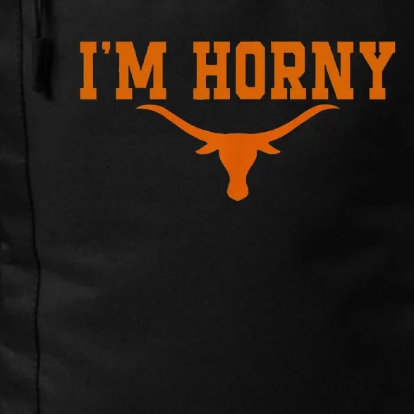 I’M Horny Texaslonghorns Austin Pride Bull American Daily Commute Backpack