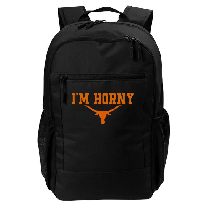 I’M Horny Texaslonghorns Austin Pride Bull American Daily Commute Backpack