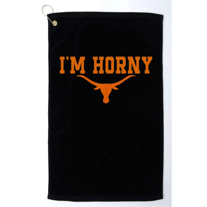 I’M Horny Texaslonghorns Austin Pride Bull American Platinum Collection Golf Towel