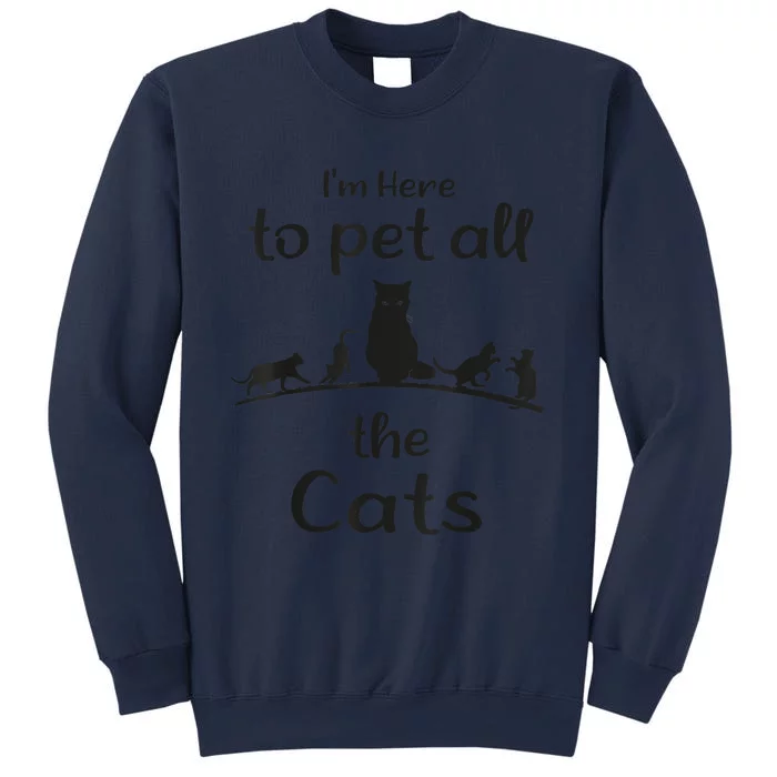 I'm Here To Pet All The Cats Funny Idea Cat Sweatshirt