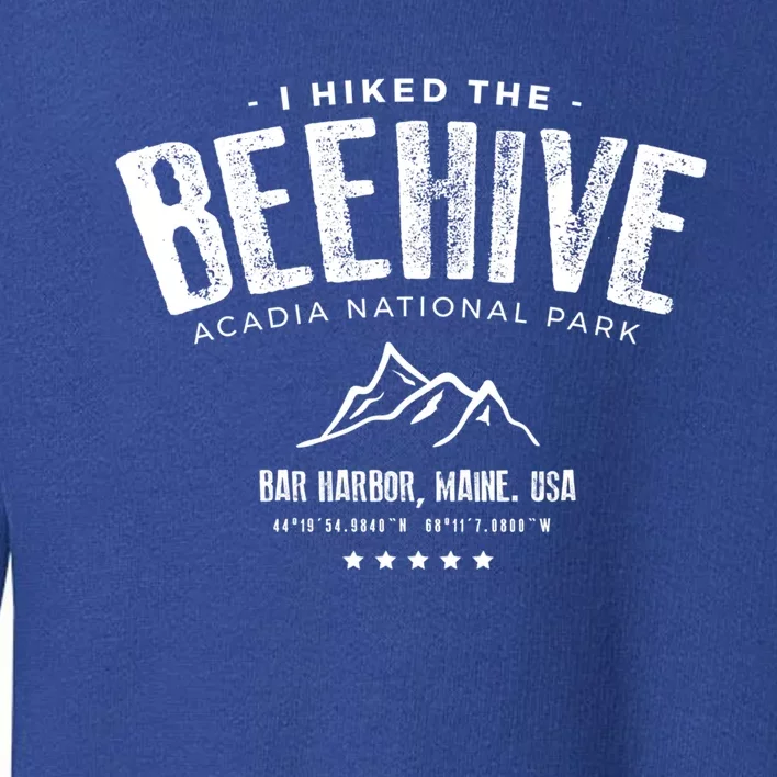 I Hiked The Beehive Trail Acadia National Park Gift Toddler Sweatshirt