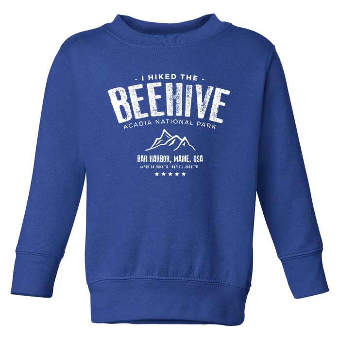 I Hiked The Beehive Trail Acadia National Park Gift Toddler Sweatshirt