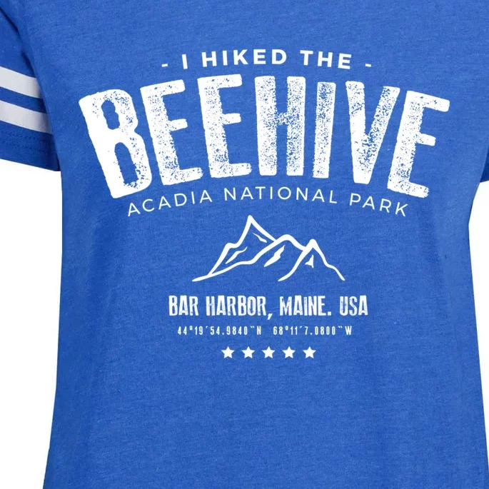 I Hiked The Beehive Trail Acadia National Park Gift Enza Ladies Jersey Football T-Shirt