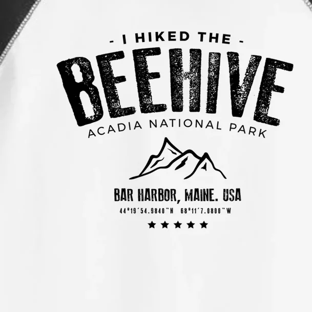 I Hiked The Beehive Trail Acadia National Park Gift Toddler Fine Jersey T-Shirt