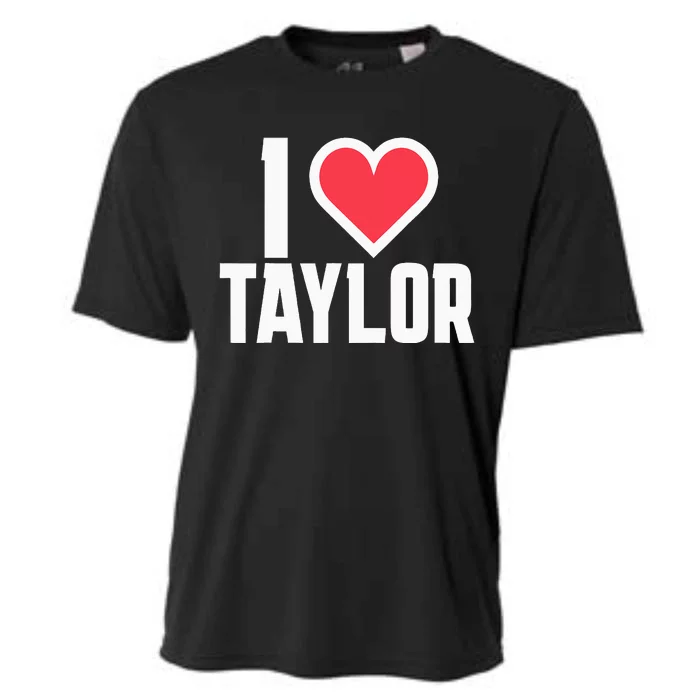 I Heart Taylor Love Design Cooling Performance Crew T-Shirt