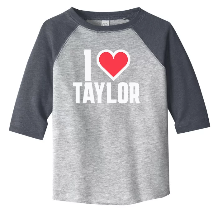 I Heart Taylor Love Design Toddler Fine Jersey T-Shirt