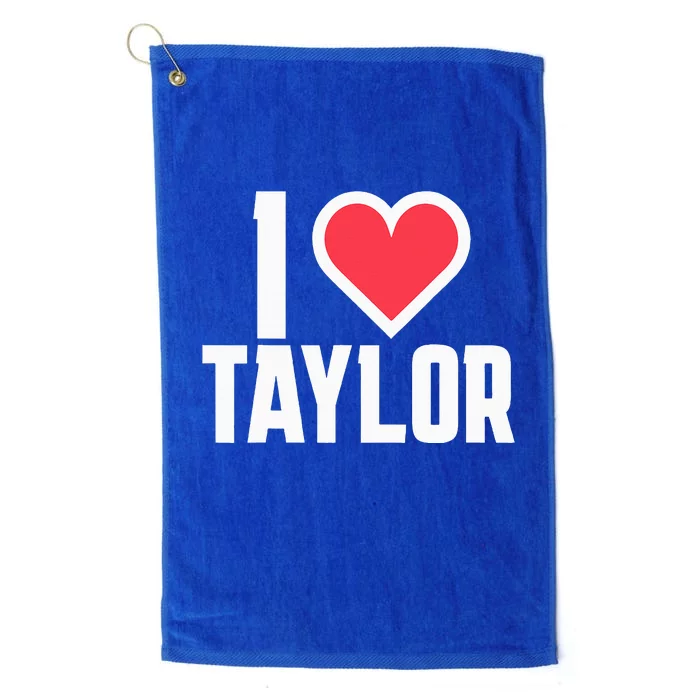 I Heart Taylor Love Design Platinum Collection Golf Towel