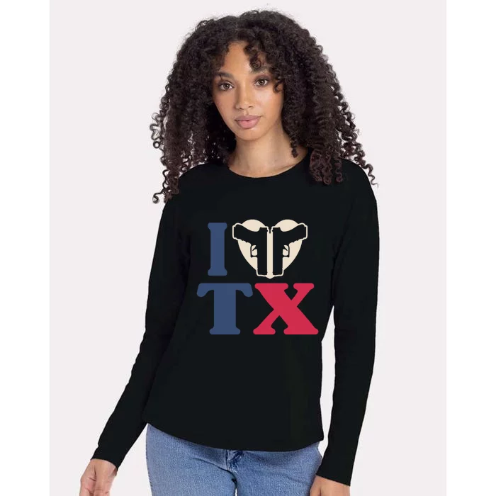 I Heart Texas Tx Love Pro Usa 2nd Adt Pro Gun Gift Womens Cotton Relaxed Long Sleeve T-Shirt