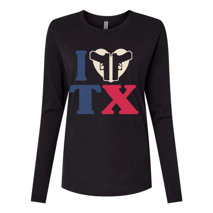 I Heart Texas Tx Love Pro Usa 2nd Adt Pro Gun Gift Womens Cotton Relaxed Long Sleeve T-Shirt