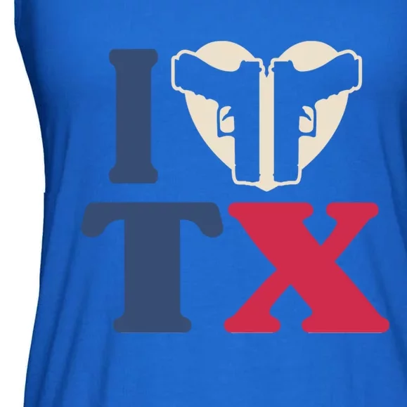 I Heart Texas Tx Love Pro Usa 2nd Adt Pro Gun Gift Ladies Essential Flowy Tank