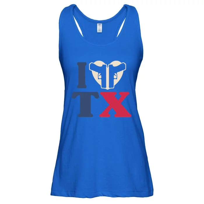 I Heart Texas Tx Love Pro Usa 2nd Adt Pro Gun Gift Ladies Essential Flowy Tank