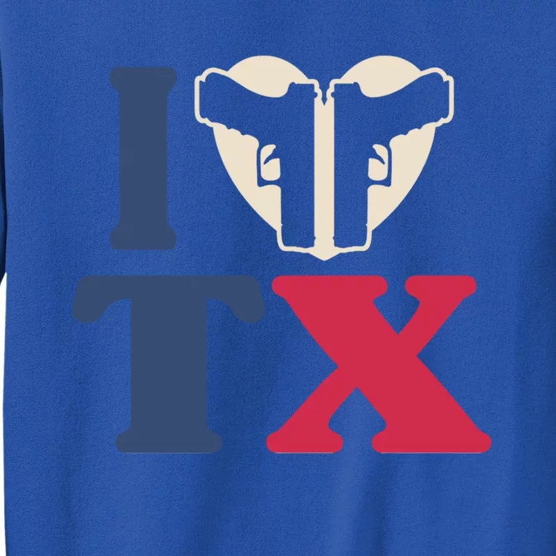 I Heart Texas Tx Love Pro Usa 2nd Adt Pro Gun Gift Tall Sweatshirt