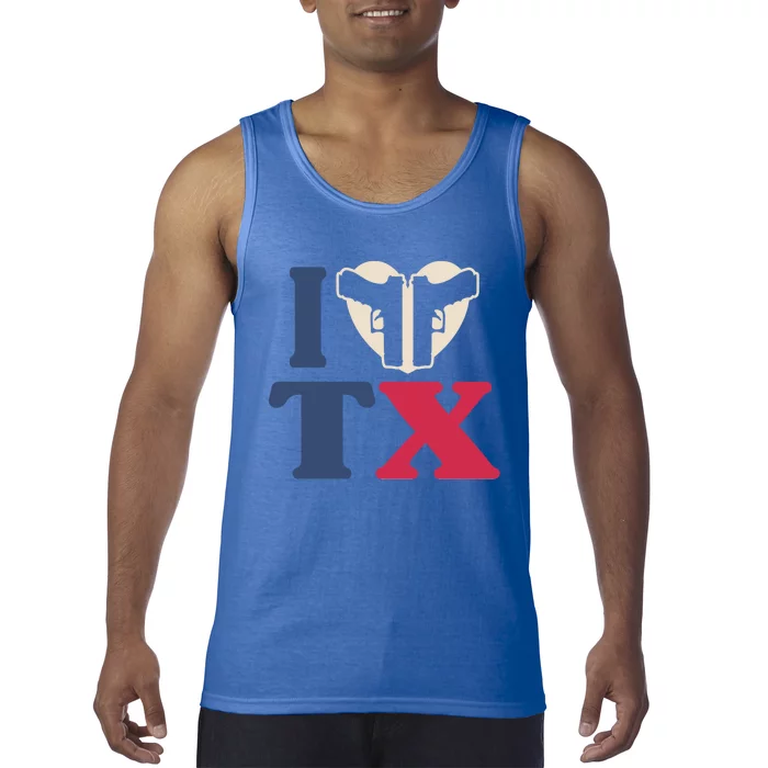 I Heart Texas Tx Love Pro Usa 2nd Adt Pro Gun Gift Tank Top