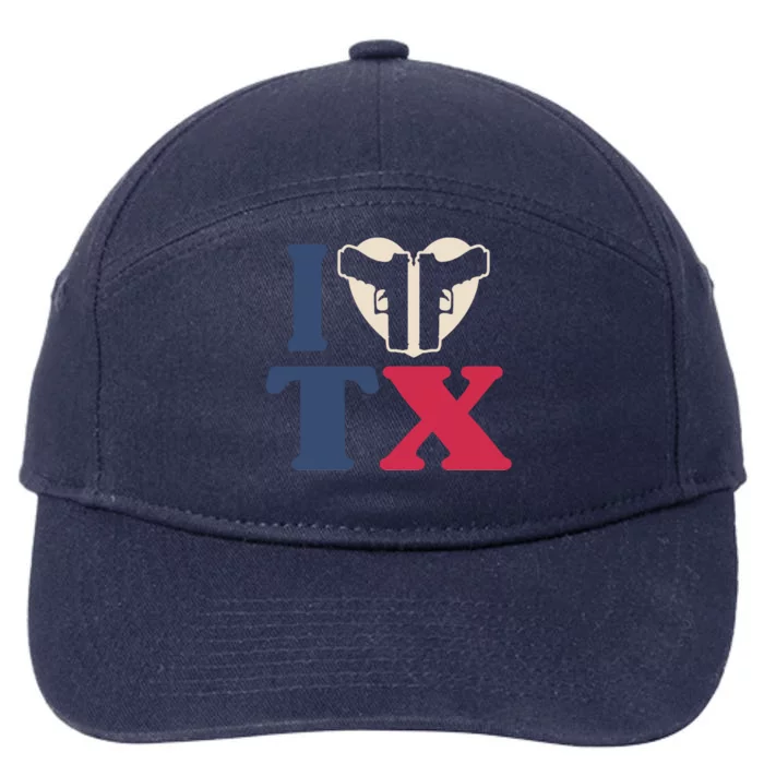 I Heart Texas Tx Love Pro Usa 2nd Adt Pro Gun Gift 7-Panel Snapback Hat