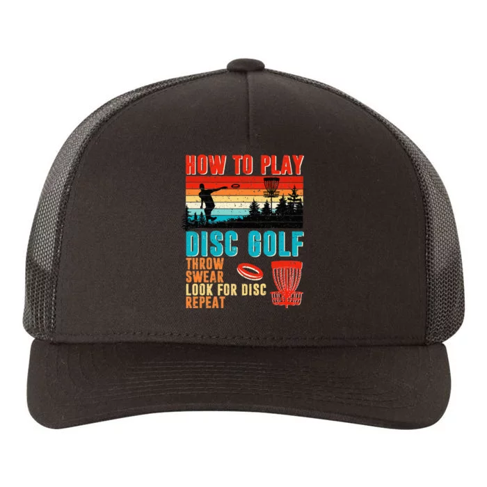 I'd Hit That Funny Disc Golf Vintage Frisbee Disc Sport Yupoong Adult 5-Panel Trucker Hat