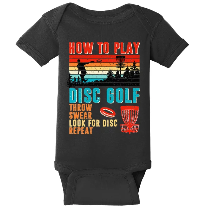 I'd Hit That Funny Disc Golf Vintage Frisbee Disc Sport Baby Bodysuit