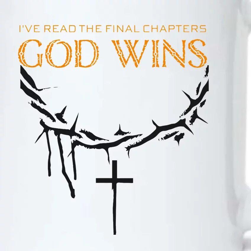 I Have The Last Chapters Of God Wins Distressed Quote Black Color Changing Mug