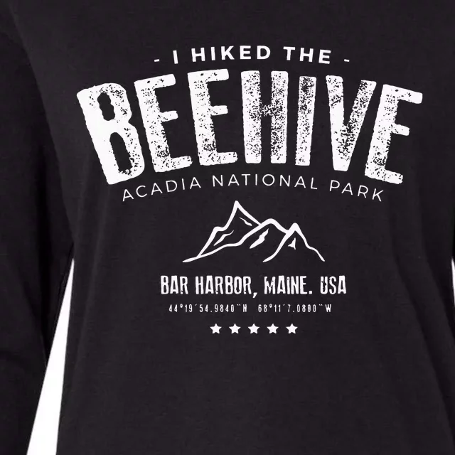 I Hiked The Beehive Trail Acadia National Park Womens Cotton Relaxed Long Sleeve T-Shirt