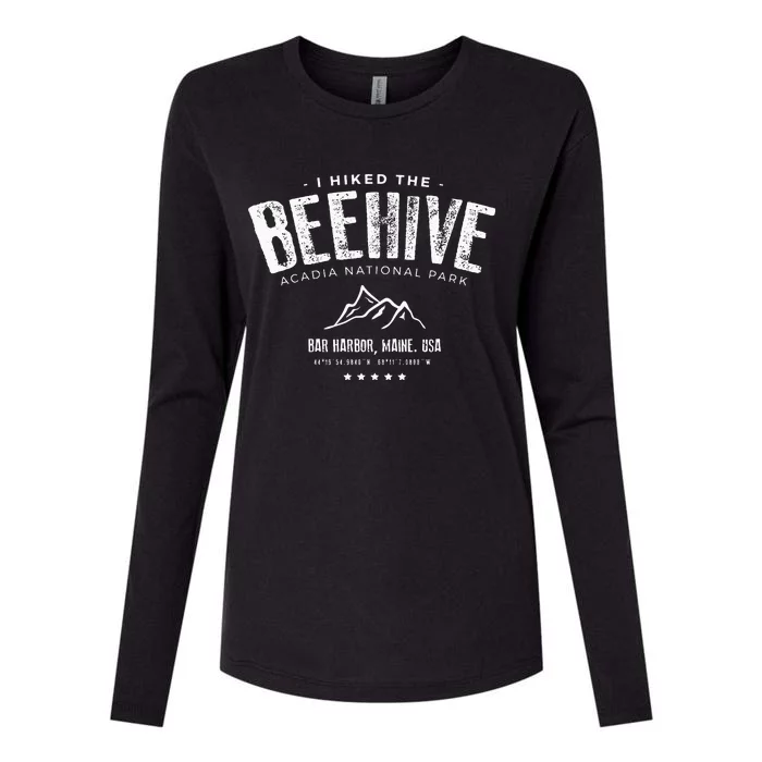 I Hiked The Beehive Trail Acadia National Park Womens Cotton Relaxed Long Sleeve T-Shirt