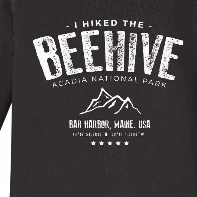 I Hiked The Beehive Trail Acadia National Park Baby Long Sleeve Bodysuit