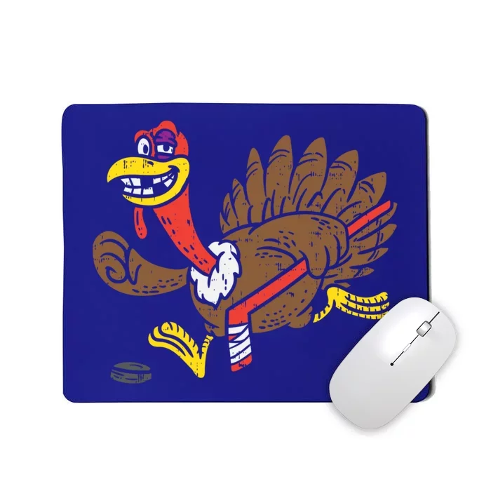 Ice Hockey Turkey Funny Happy Thanksgiving Party Gift Idea Gift Mousepad