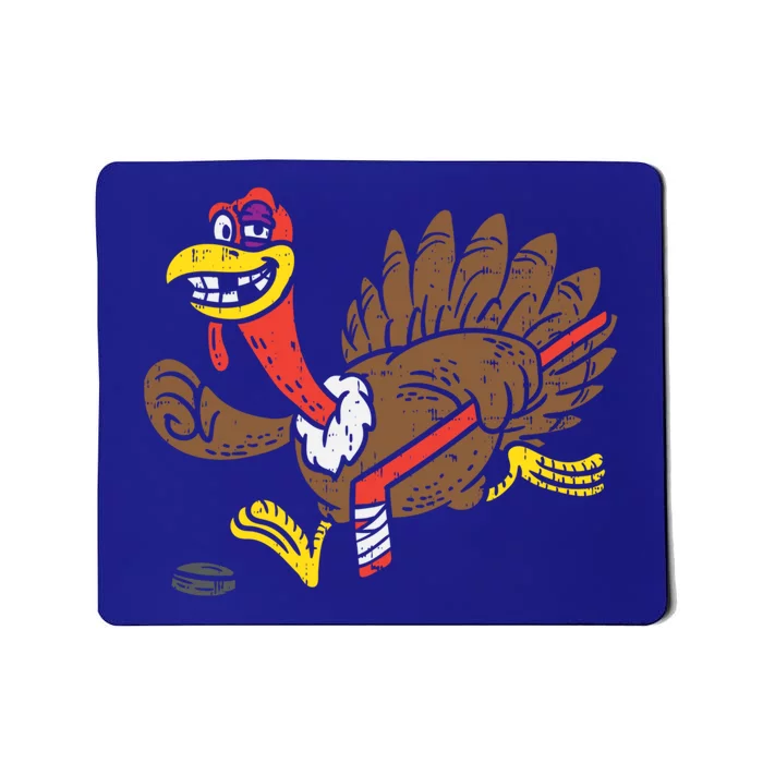 Ice Hockey Turkey Funny Happy Thanksgiving Party Gift Idea Gift Mousepad