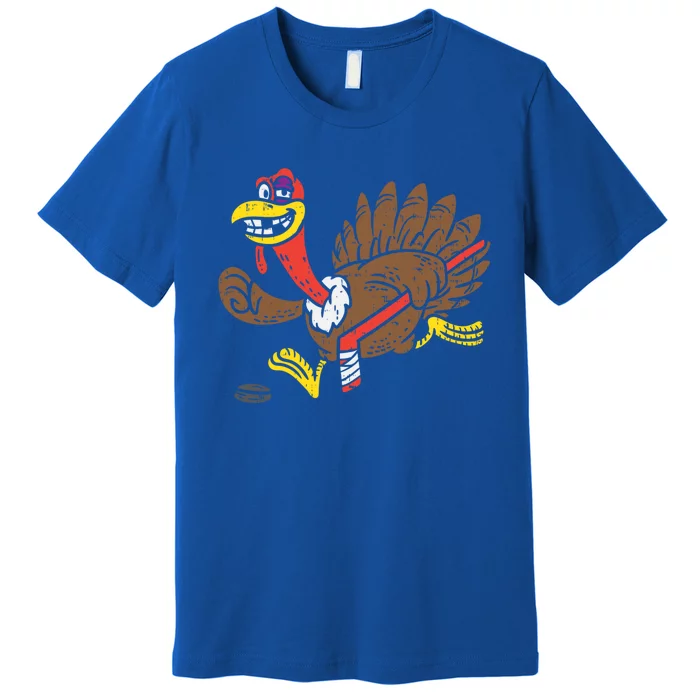 Ice Hockey Turkey Funny Happy Thanksgiving Party Gift Idea Gift Premium T-Shirt