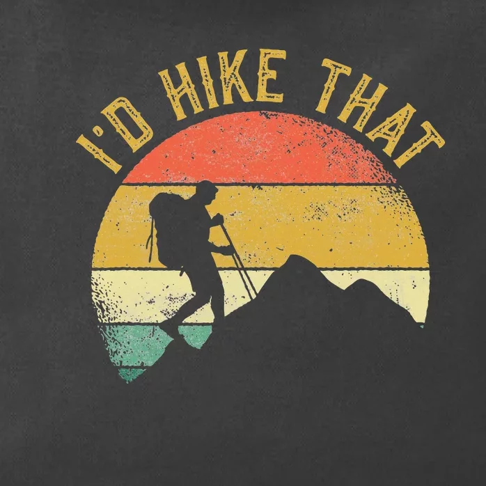 ID Hike That Mountains Hiking Hiker Zip Tote Bag