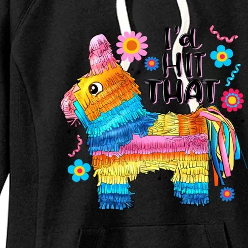 Id Hit That Funny Mexican Llama Pinata Women's Fleece Hoodie