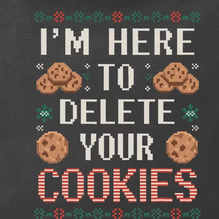 IM Here To Delete Your Cookies Christmas Programmer Zip Tote Bag