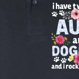 I Have Two Titles Aunt And Dog Mom Flower Funny Dog Lover Softstyle Adult Sport Polo