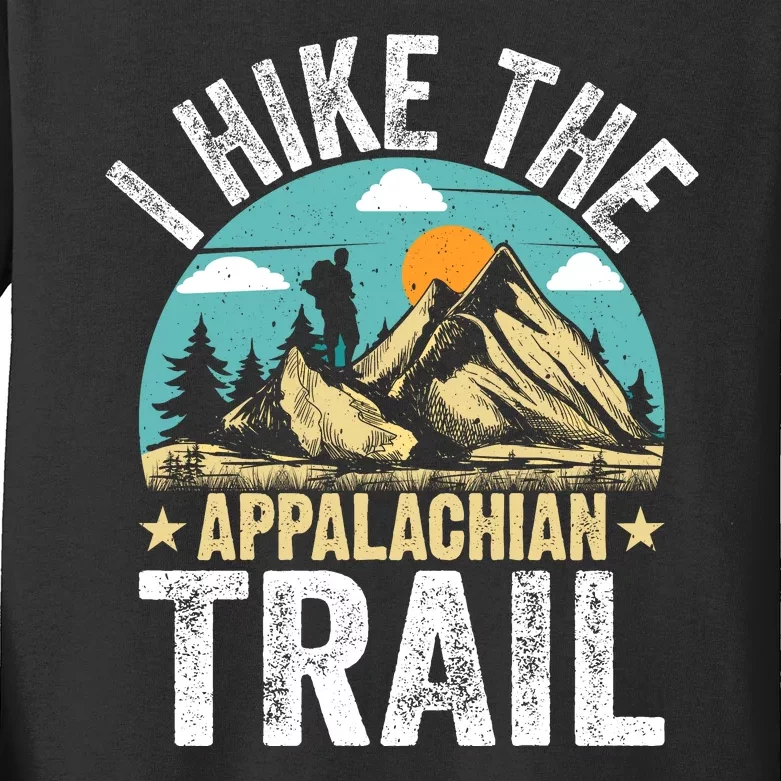 I Hiked The Appalachian Trail At Thruhiked Thruhiker Kids Long Sleeve Shirt