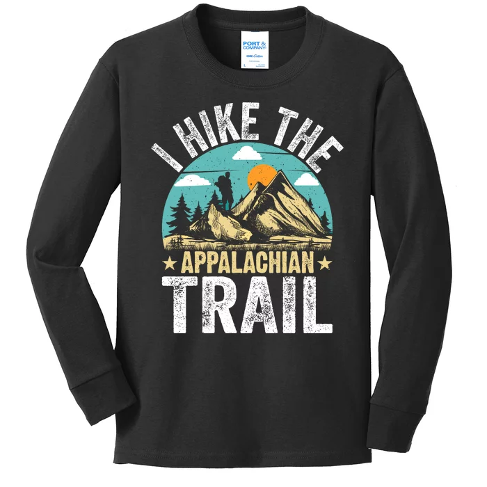 I Hiked The Appalachian Trail At Thruhiked Thruhiker Kids Long Sleeve Shirt