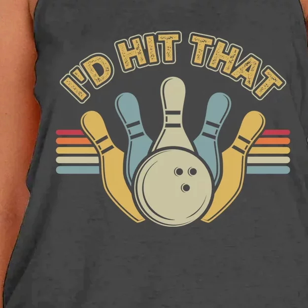 Id Hit That Bowling Women's Knotted Racerback Tank