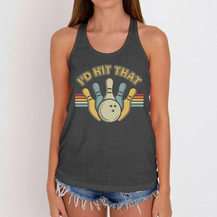 Id Hit That Bowling Women's Knotted Racerback Tank