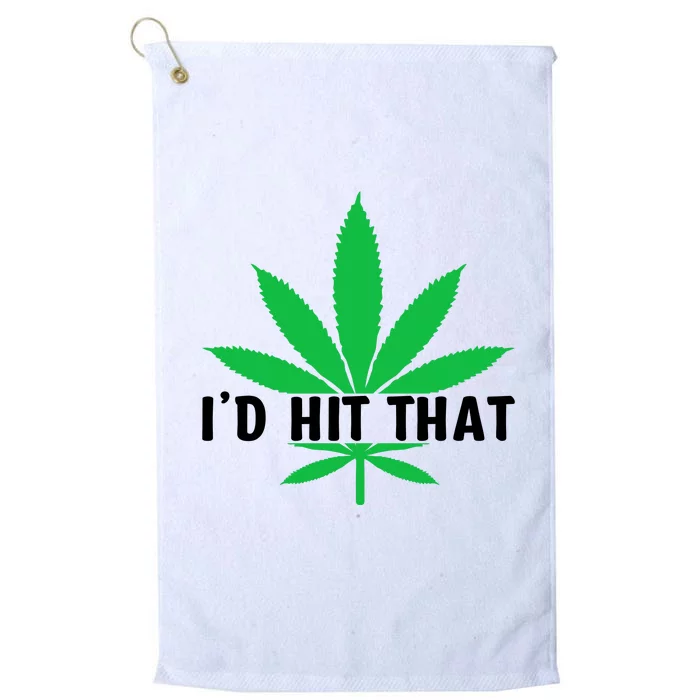 ID Hit That Funny Weed 4/20 Platinum Collection Golf Towel