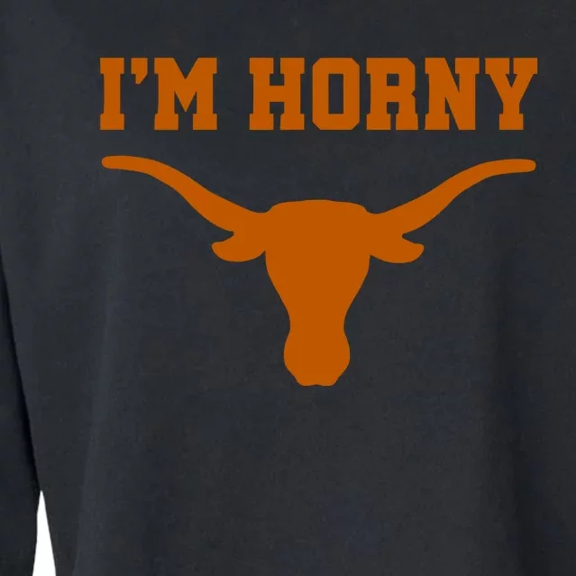 I’M Horny Texas Cropped Pullover Crew