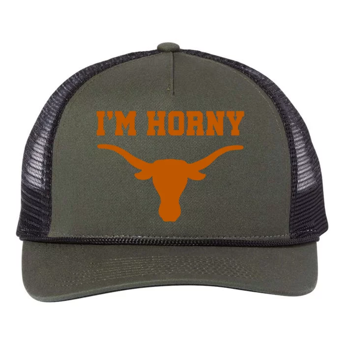 I’M Horny Texas Retro Rope Trucker Hat Cap