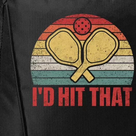 ID Hit That Funny Pickleball Lover Retro Gift City Backpack