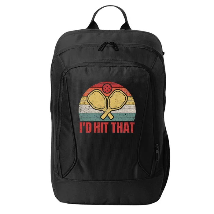 ID Hit That Funny Pickleball Lover Retro Gift City Backpack