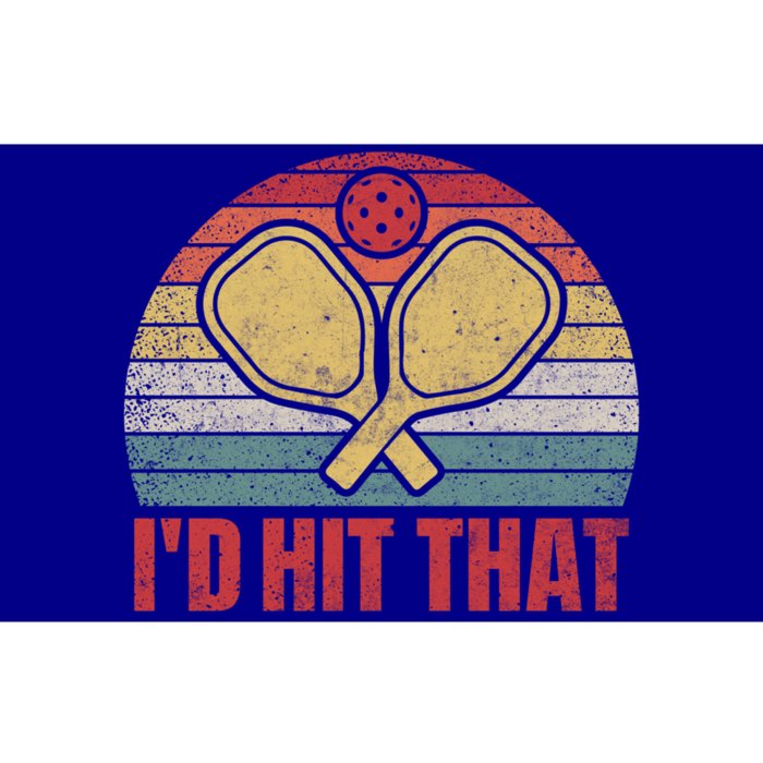 ID Hit That Funny Pickleball Lover Retro Gift Bumper Sticker