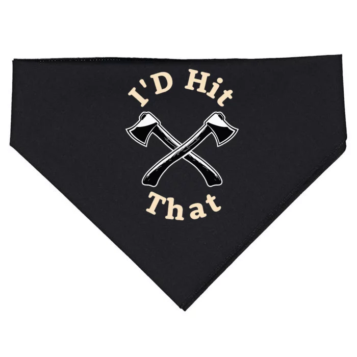 ID Hit That I Competition Throwing Axe On A Ax Throwing USA-Made Doggie Bandana