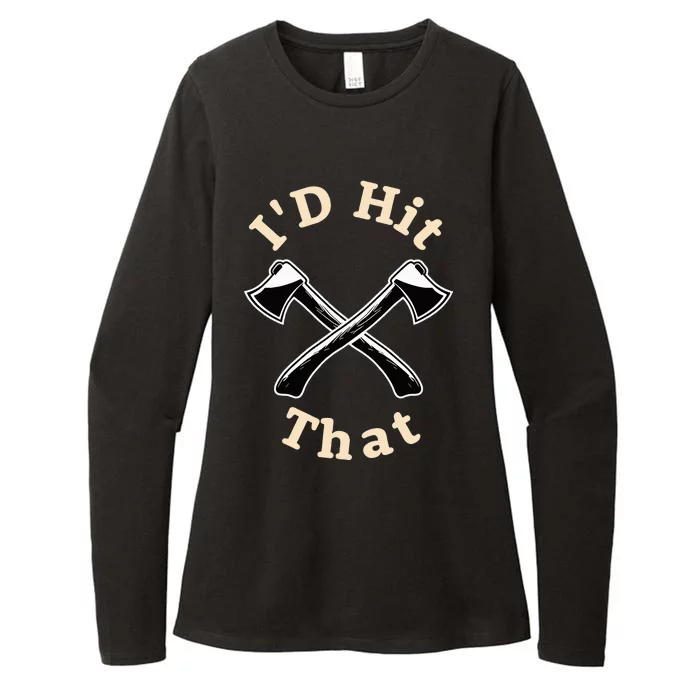 ID Hit That I Competition Throwing Axe On A Ax Throwing Womens CVC Long Sleeve Shirt