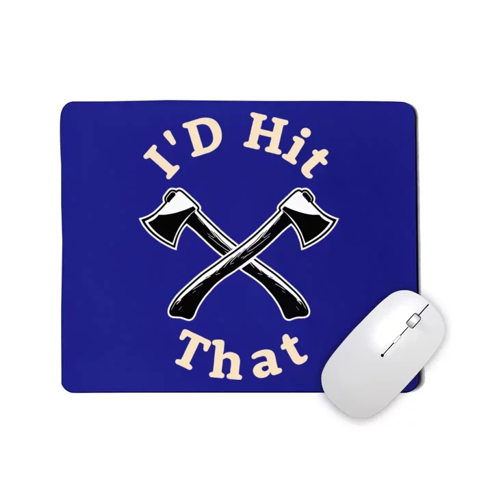 ID Hit That I Competition Throwing Axe On A Ax Throwing Mousepad