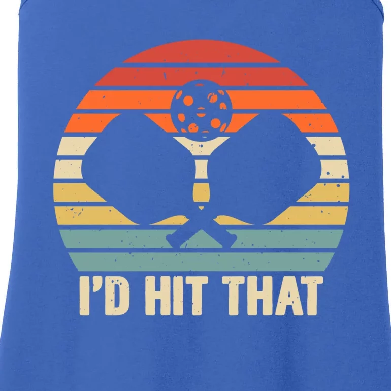 ID Hit That Funny Pickleball Retro Graphic Cool Gift Ladies Essential Tank