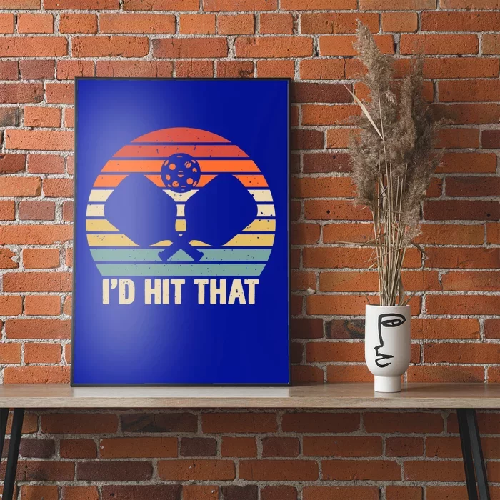 ID Hit That Funny Pickleball Retro Graphic Cool Gift Poster