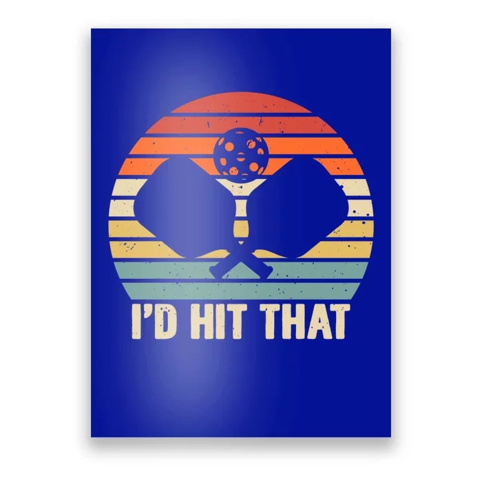 ID Hit That Funny Pickleball Retro Graphic Cool Gift Poster